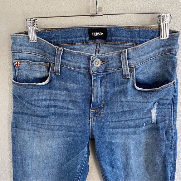 Hudson Krista Super Skinny Ankle Jeans Raw  Hem - Picture 4 of 9